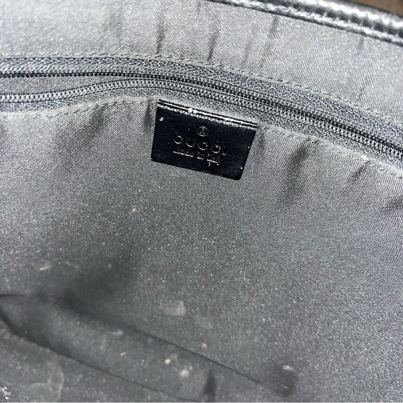 Vintage Gucci Jackie O Monogrammed Canvas and Leather Hobo Shoulder Bag - Picture 5 of 6